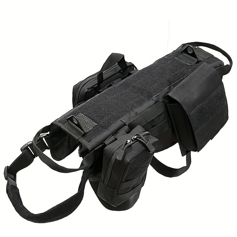 Tactical Dog Harness - with Multiple Pockets - rarefrenchies 