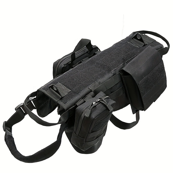 Tactical Dog Harness - with Multiple Pockets - rarefrenchies 