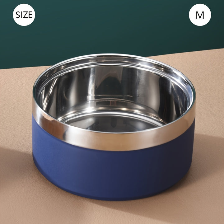 Stainless Steel Dog Bowl, Non-Slip - rarefrenchies 
