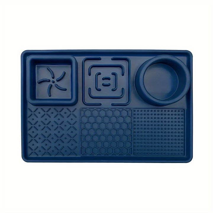 Silicone Feeding Mat for Dogs | with Slow Feeder Lick Mat with Water Bowl - rarefrenchies 