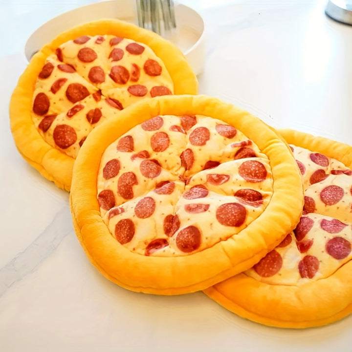 Plush Pepperoni Pizza Dog Toy - rarefrenchies 