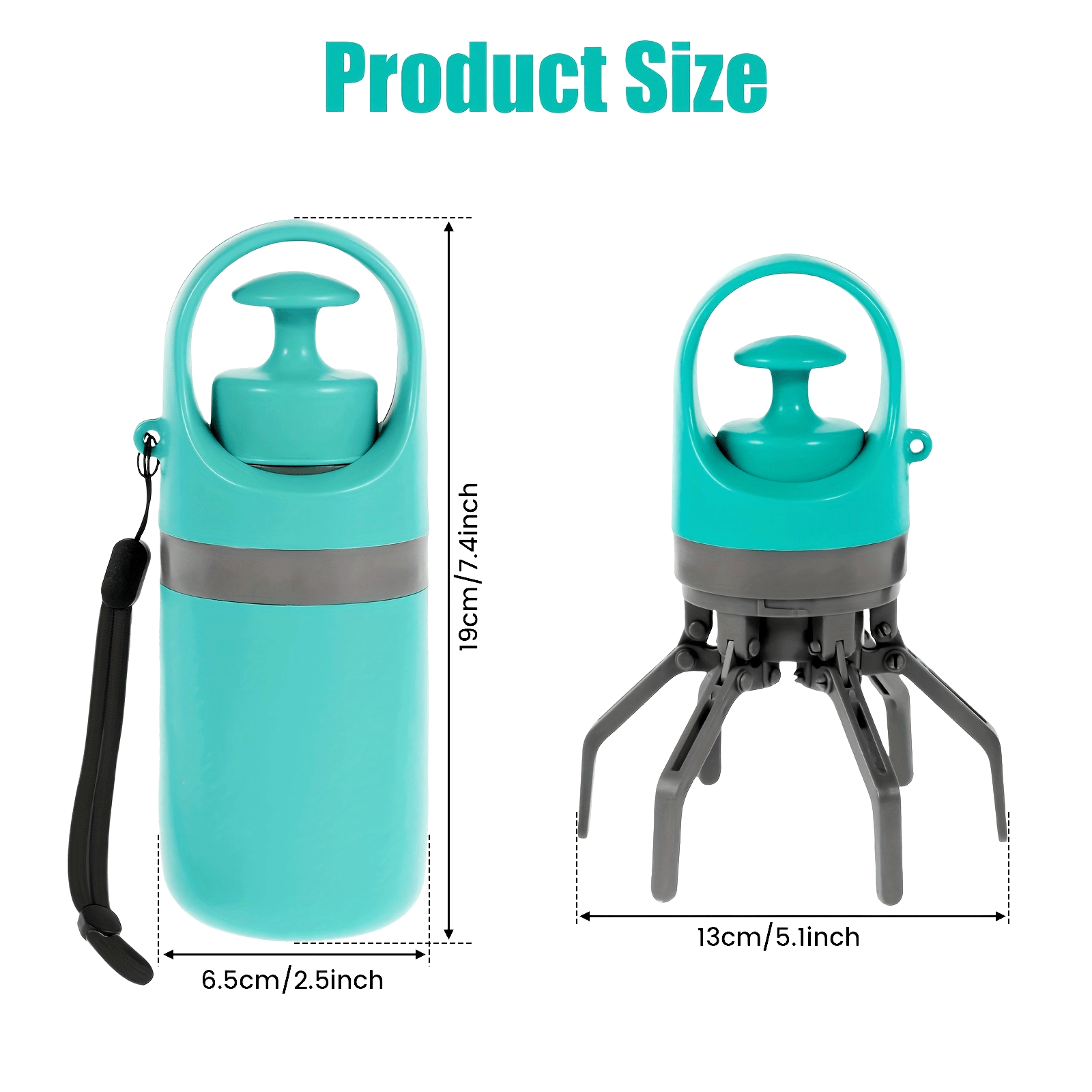 Claw Portable Dog Poop Scooper with Bag Dispenser - Durable Plastic, Includes Leak-Proof Bags - rarefrenchies 