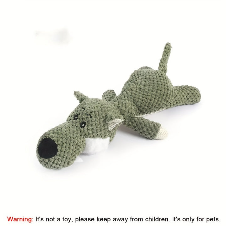 Set of 1 Or 3 Large Dog Toys That Are Durable And Squeaky, Featuring Plush Designs of a Lion, Wolf, And Elephant. - rarefrenchies 