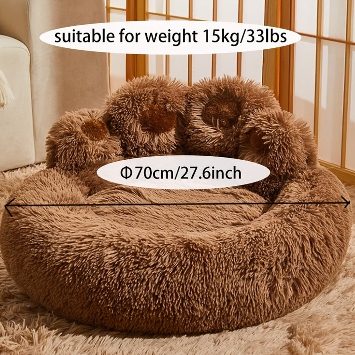 Bear Paw Plush Pet Bed - rarefrenchies 