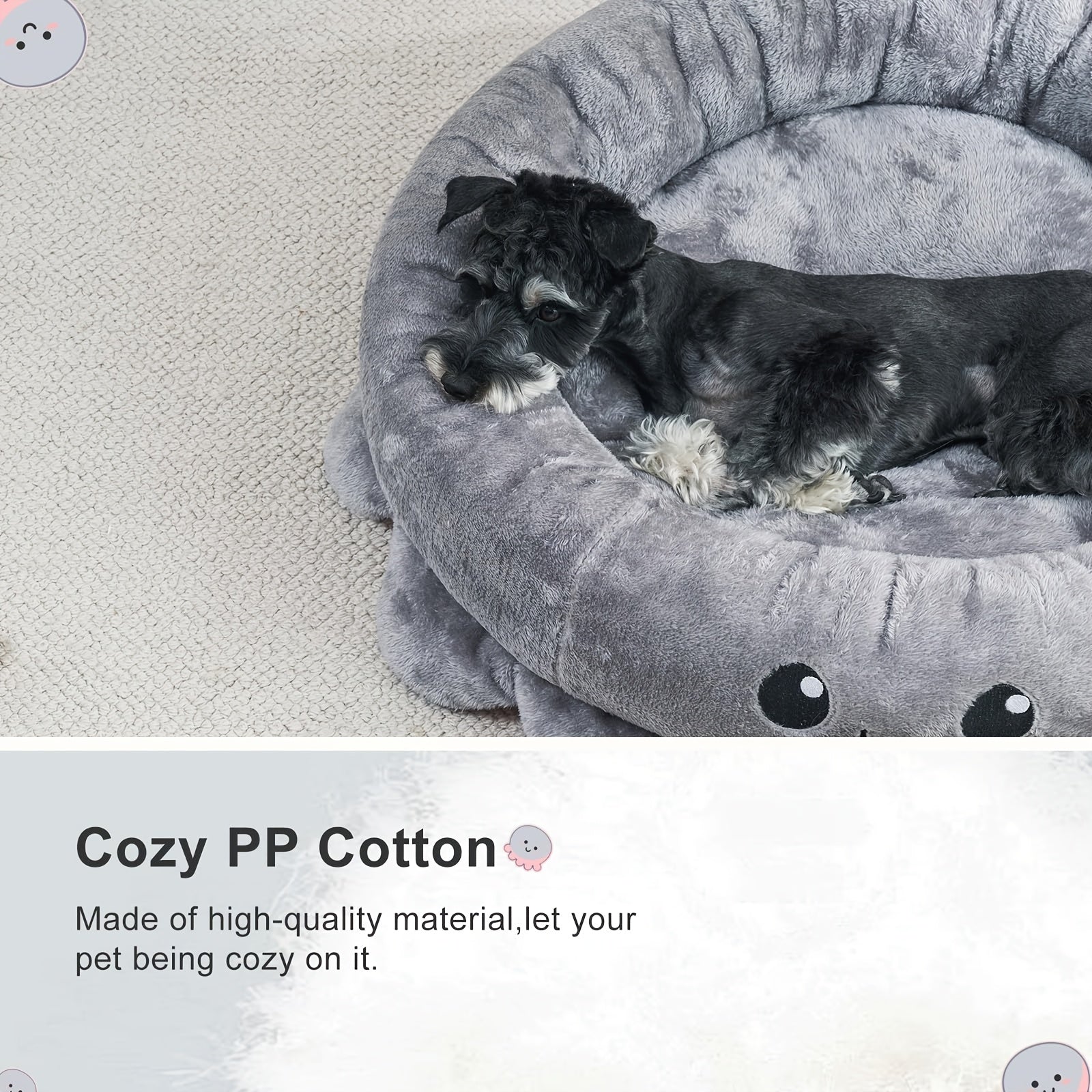 Octopus Dog & Cat Bed - rarefrenchies 