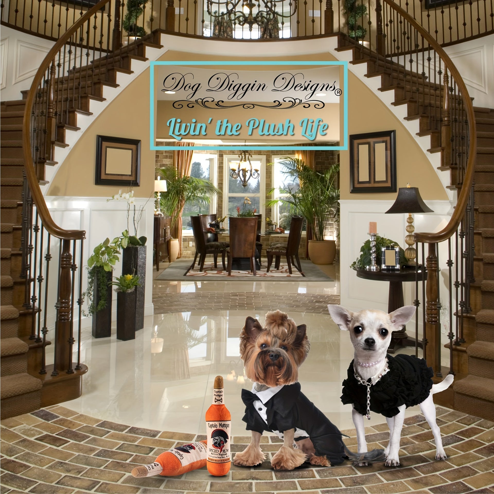 Captain For Morgan Squeaky Plush Dog Toy - rarefrenchies 