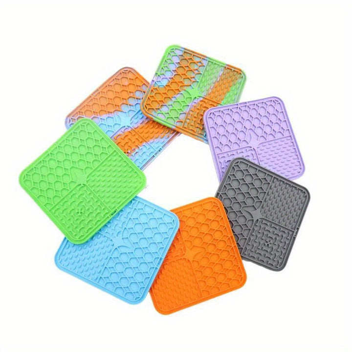 Dog Licking Mat, Slow Feeder Pad for Stress Relief & Training - rarefrenchies 