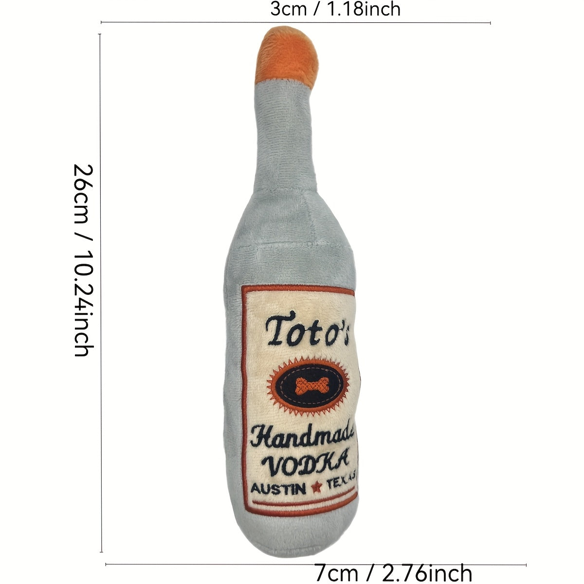1pc Interactive Dog Toy Bottle - Squeaky Plush - rarefrenchies 