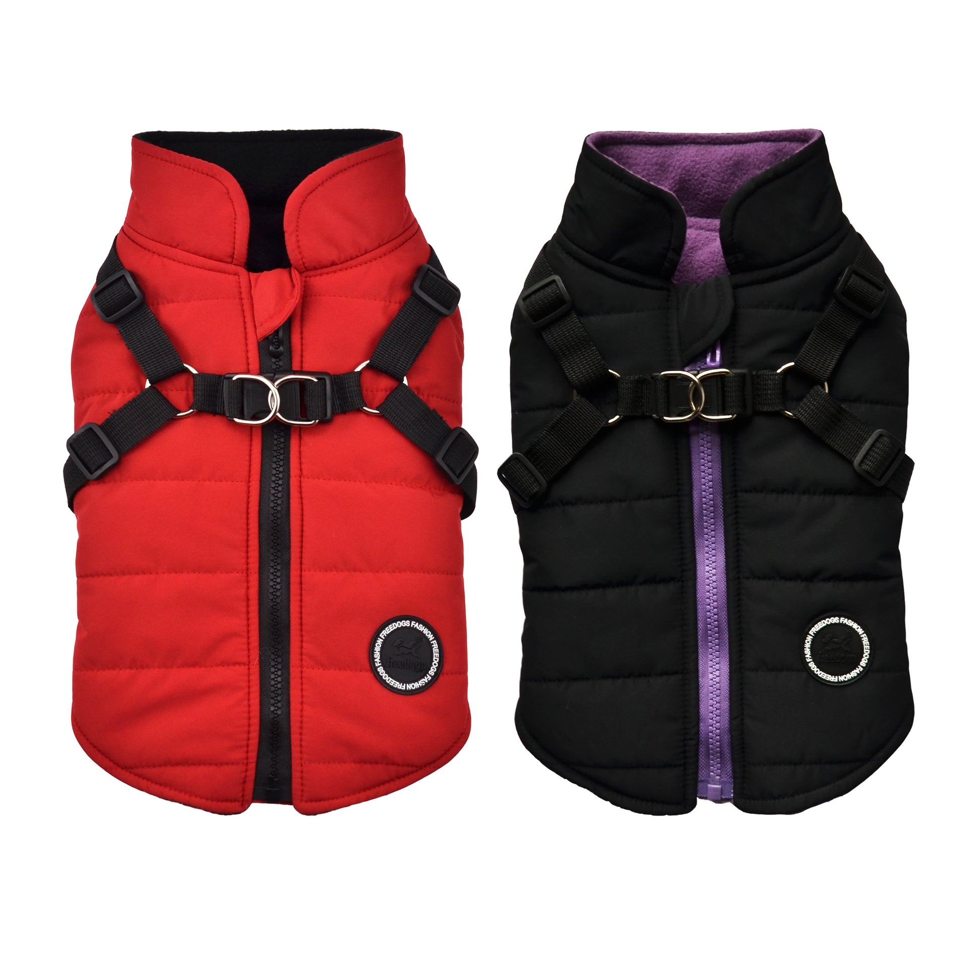 Padded Dog Vest with Harness for Small and Medium Dogs - rarefrenchies 