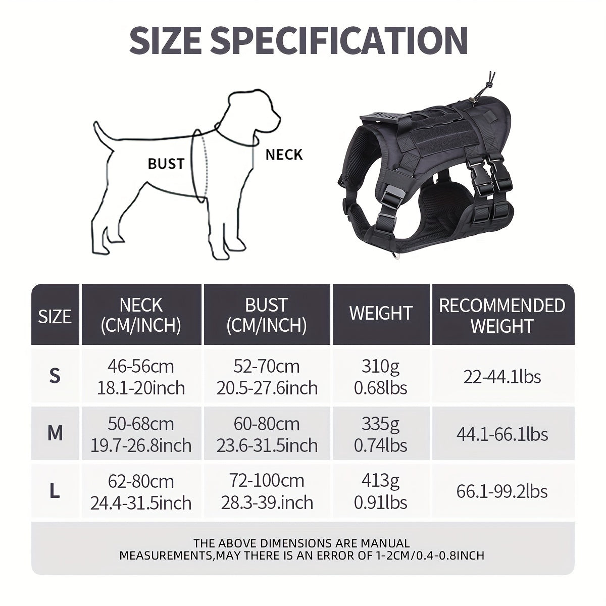 Tactical Dog Harness - rarefrenchies 