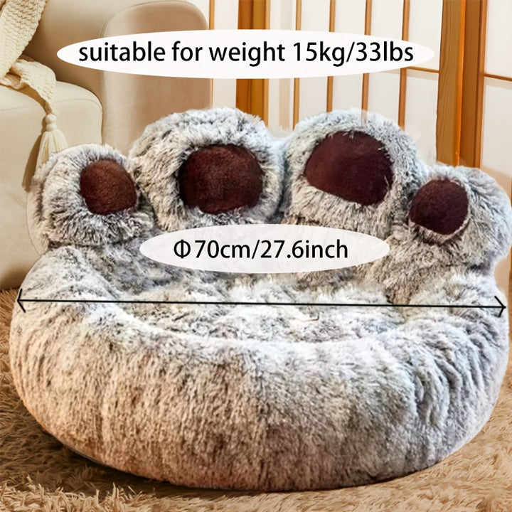 Bear Paw Plush Pet Bed - rarefrenchies 