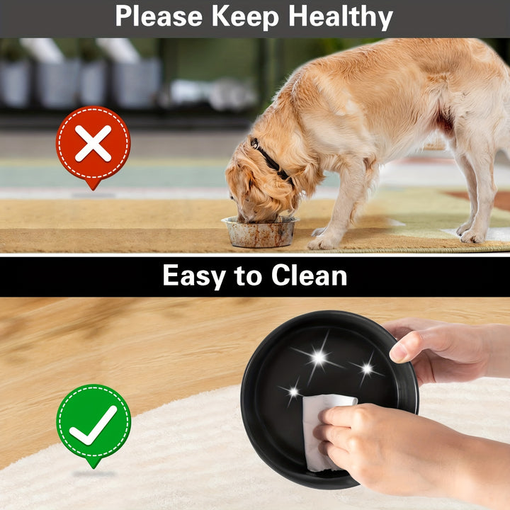 Ceramic Double Pet Food Bowl for Cats and Dogs - rarefrenchies 