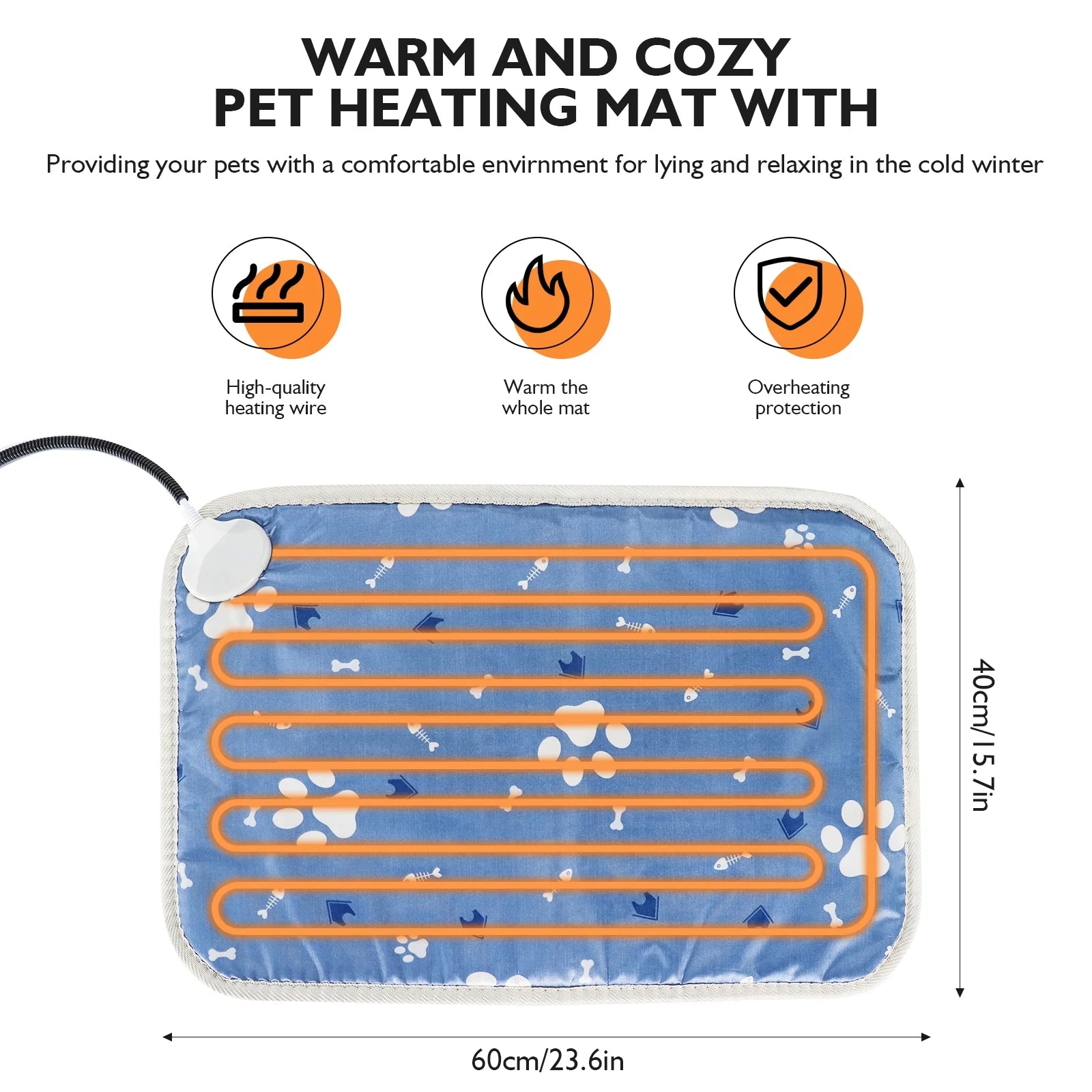 Large Incubator Puppy Bed with Heating & Electric Blanket, Transparent